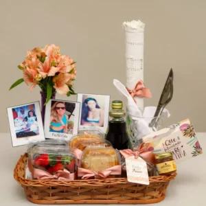 Cesta de café da manhã Premium Querida