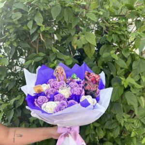 Mini buque de cetim personalizado